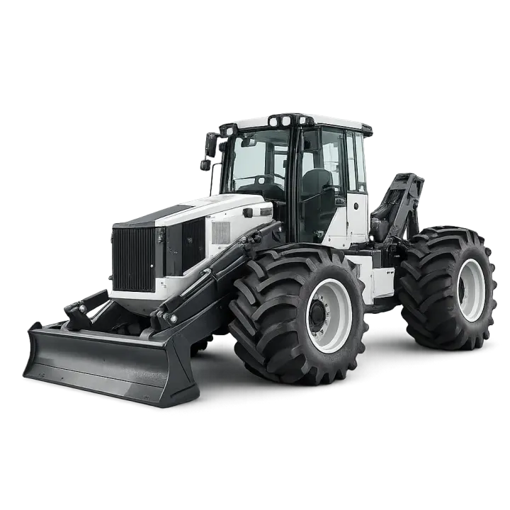 Heavy-duty construction machine with an enclosed operator cab