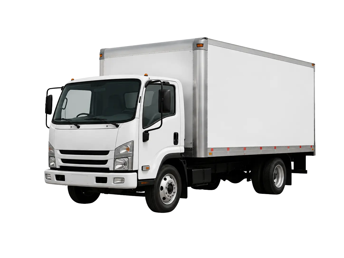 White commercial box truck
