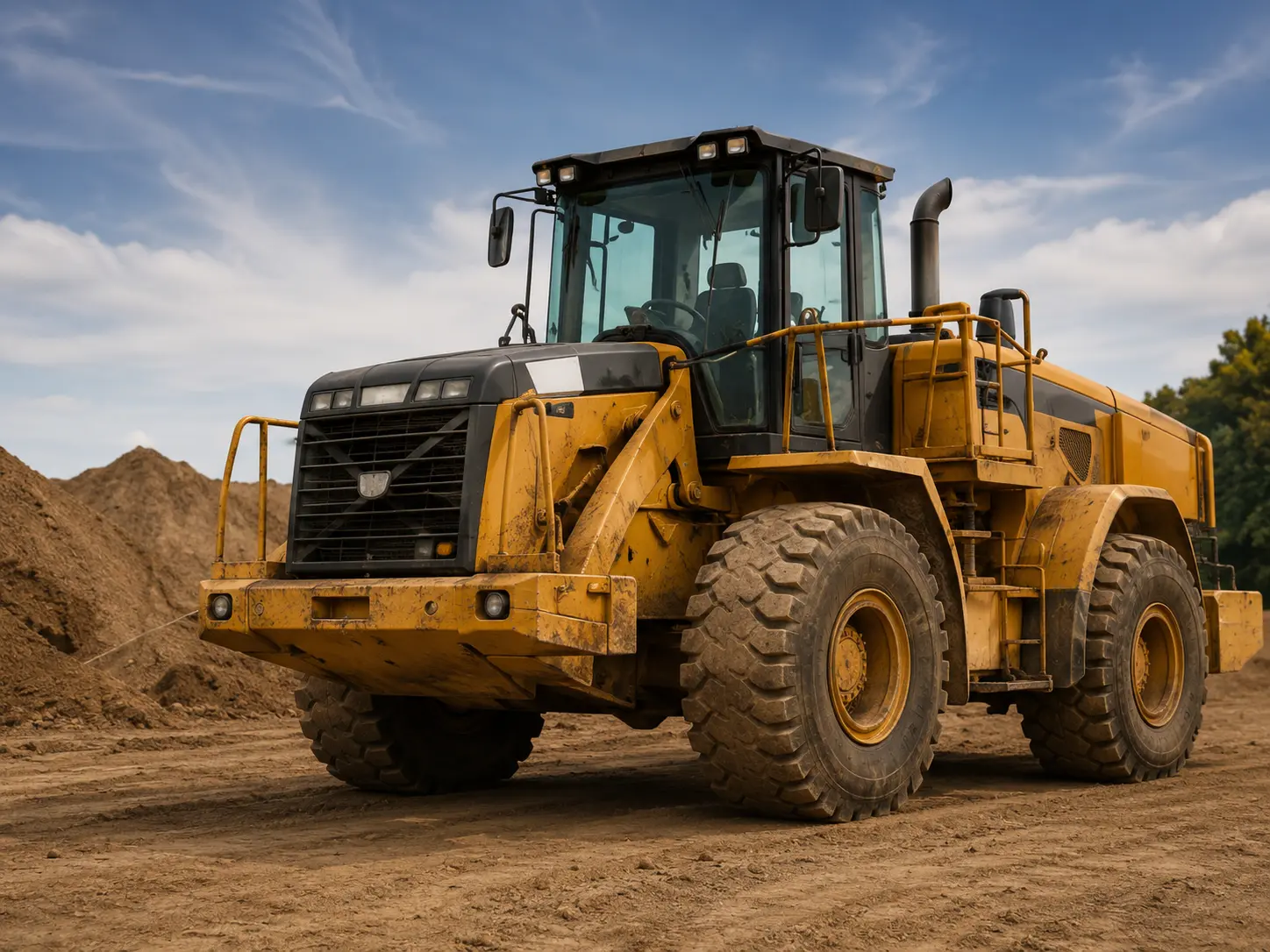 Heavy equipment cab glass replacement